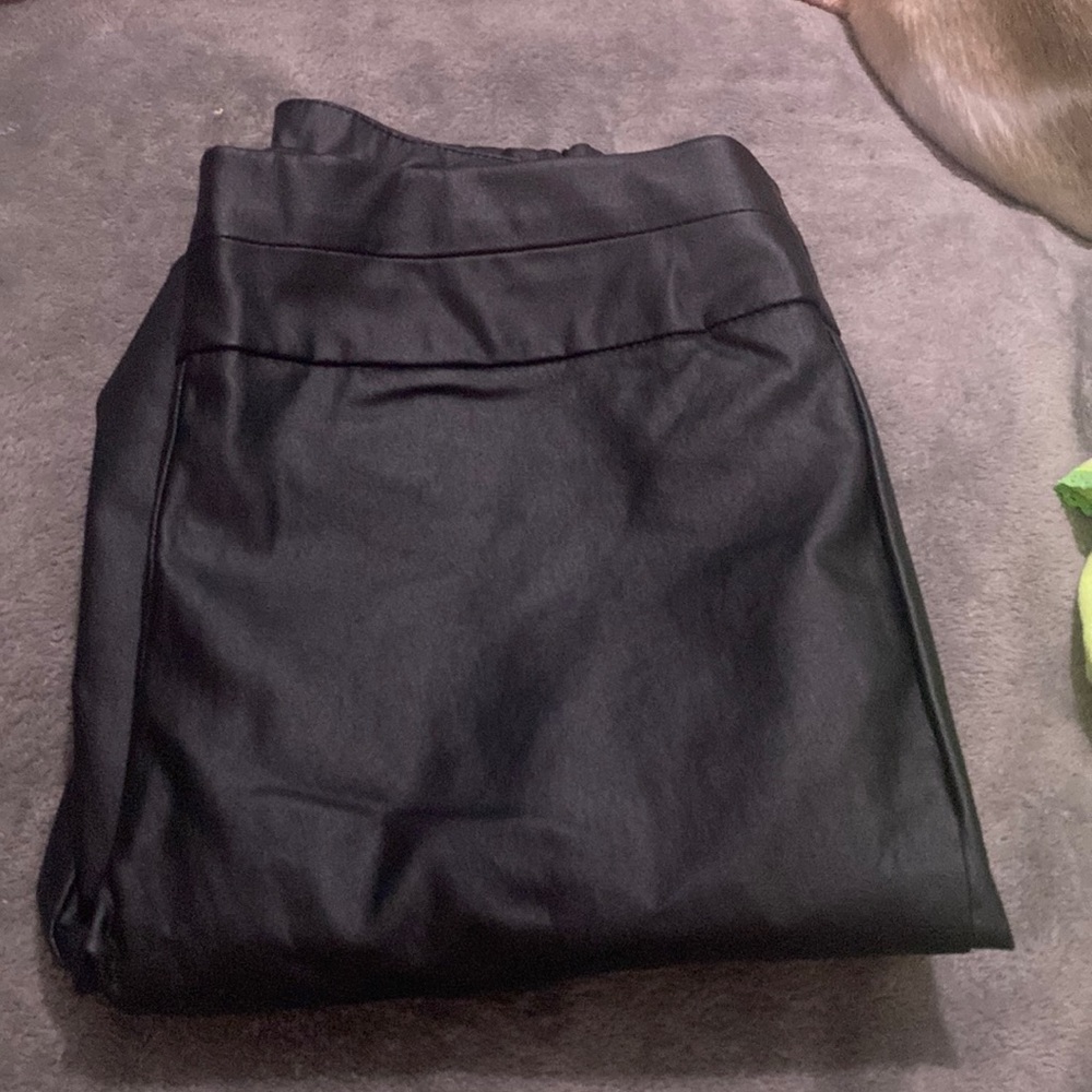 Leather skinny jeans